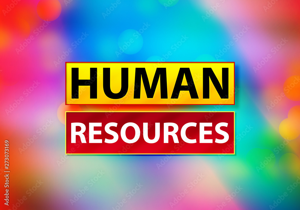 Human Resources Abstract Colorful Background Bokeh Design Illustration