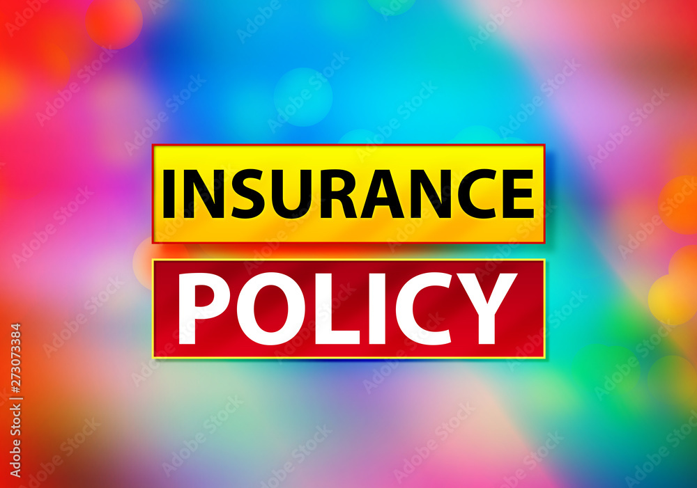Insurance Policy Abstract Colorful Background Bokeh Design Illustration