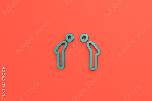 3D illustration of Respect, green color with red background.