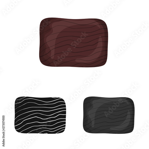 Vector illustration of board and brown  symbol. Collection of board and plywood  vector icon for stock.