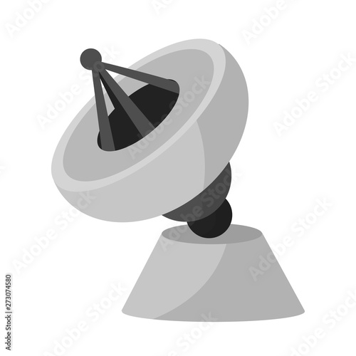 Isolated object of antenna and satellite sign. Set of antenna and radar stock vector illustration.