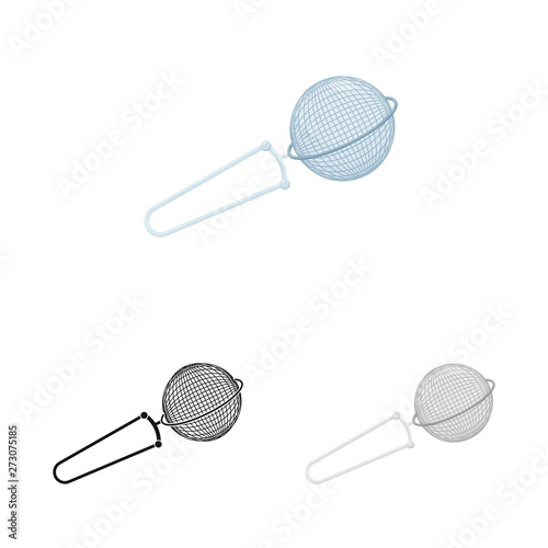 Vector design of strainer and tea  icon. Set of strainer and tool  stock vector illustration.