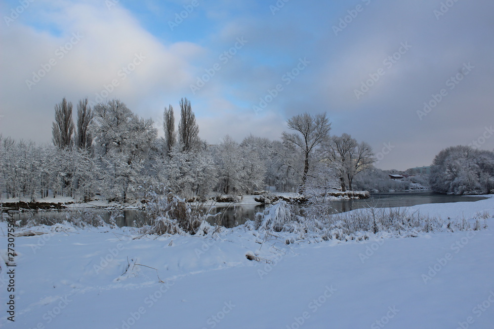 winter mountain landscape with snowy trees and snow winter mountain landscape with snowy trees and snow