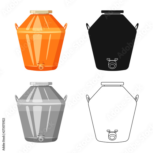 Vector design of distillery  and process sign. Set of distillery  and industry stock symbol for web.