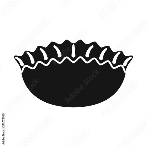 Vector illustration of jiaozi and ravioli logo. Set of jiaozi and dough stock symbol for web.
