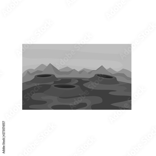 Vector design of mars and planet  sign. Collection of mars and surface vector icon for stock.