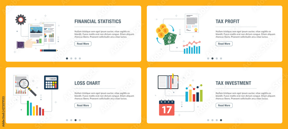 Financial statistics, tax profit and loss chart