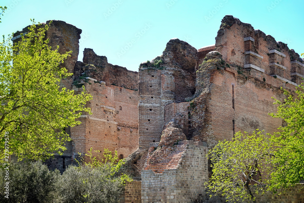 Red Bazilica of Bergama in Turkey