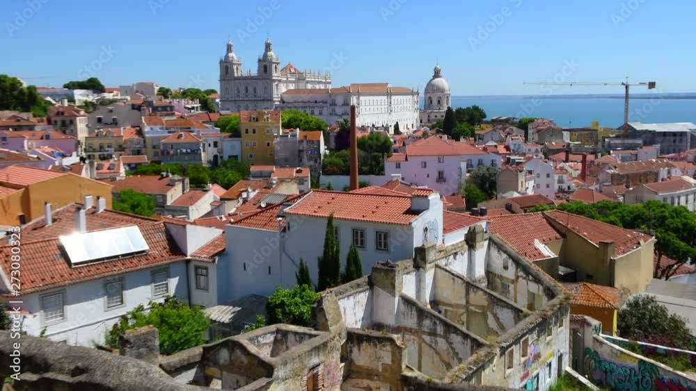 Porto Portugal rooftop cityscape with the cathedral on a clear day Porto Portugal rooftop cityscape with the cathedral on a clear day
