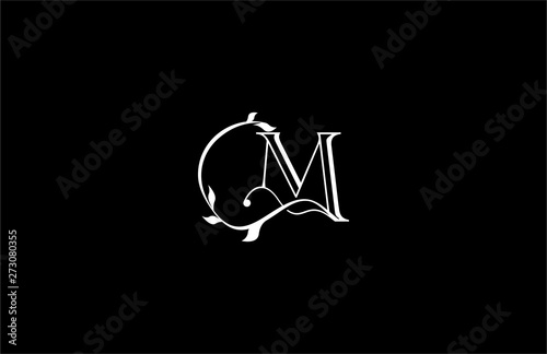 Beauty Linear M Letter Linked Monogram Swirl Organic Swoosh Feminine Logotype