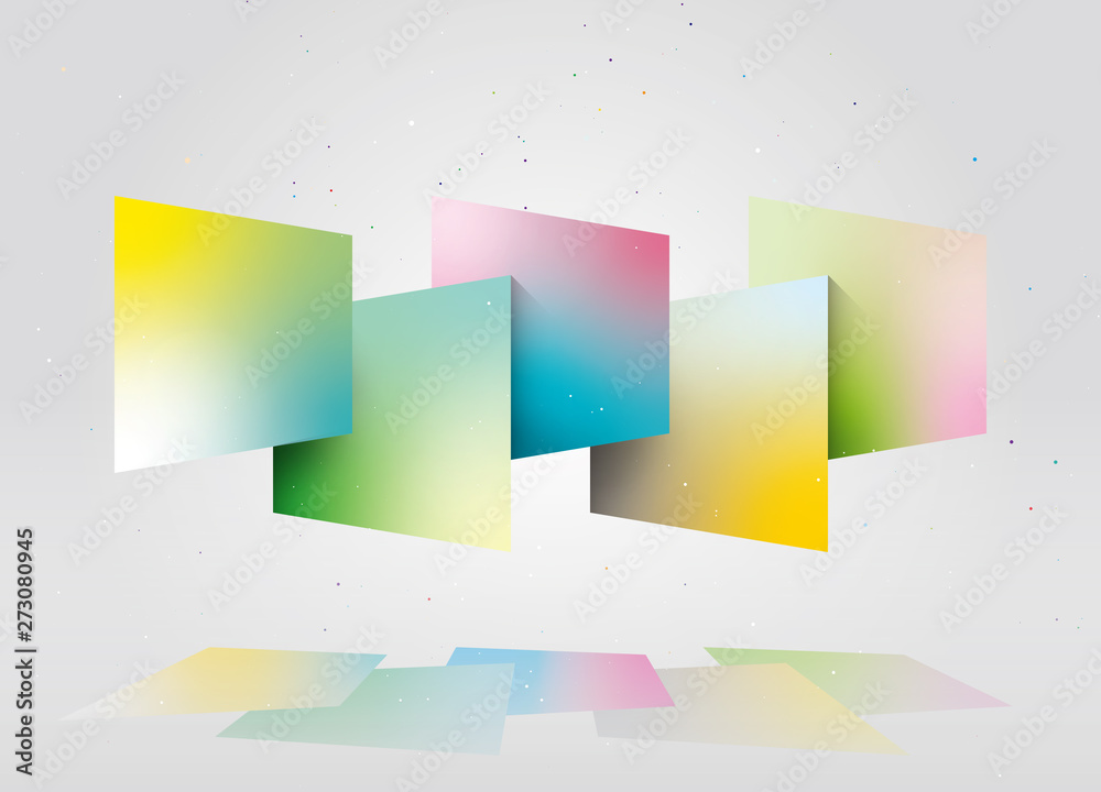 Fototapeta premium 背景素材 イメージ グラデーション オブジェクト