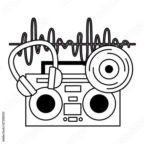 boombox stereo headphone notes music festival