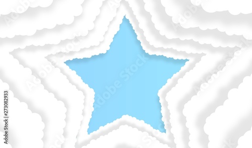 sky with cloud star shape b...