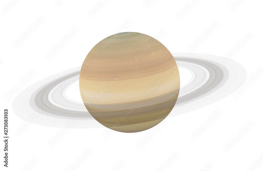 Naklejka premium Planet Saturn Isolated (Elements of this image furnished by NASA)