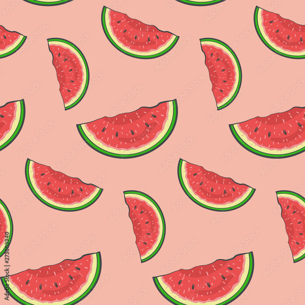 Seamless background with watermelon slices. Seamless background with watermelon slices.