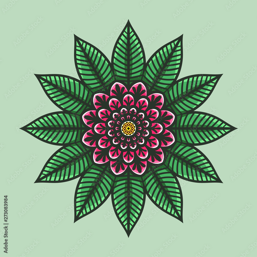 Mandala. Multicolor circular element. Mandala. Multicolor circular element.
