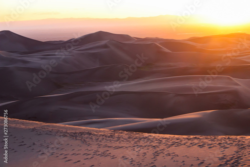 sunset in the desert