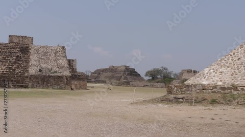 Panoramic view. Monte Alban, large pre-Columbian Zapotec archaeological site in Xoxocotlan area of Oaxaca Mexico photo