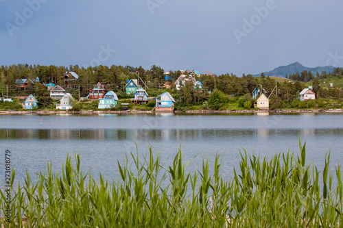 Natural landscape. Bukhtarma reservoir. Artificial pond. Mountain Lake. Kazakhstan. Altai. photo