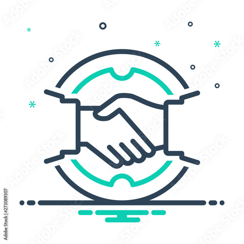 mix icon for deal agreement 