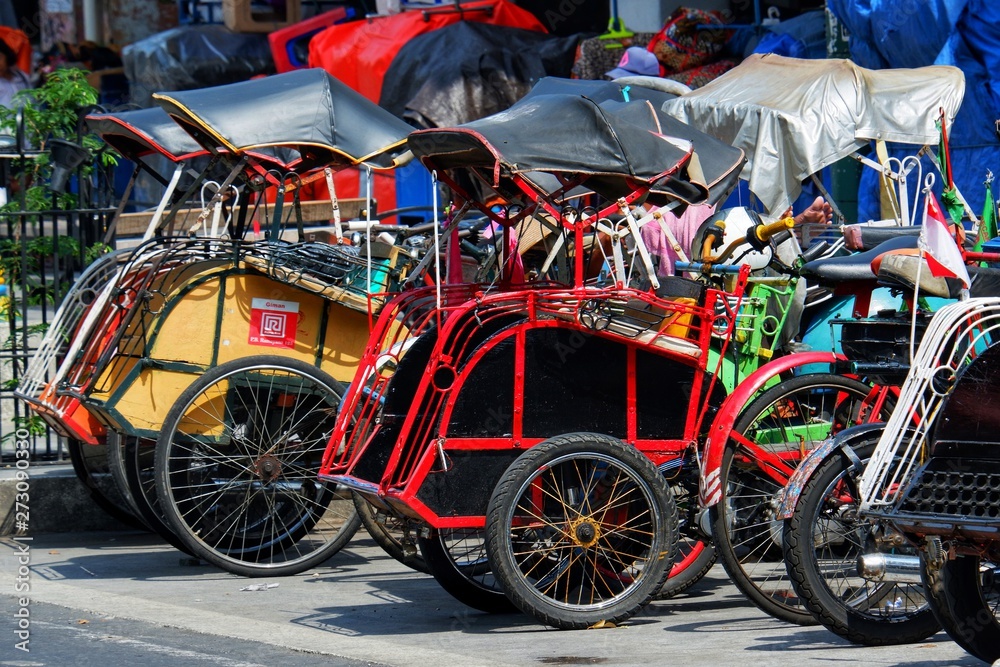 Pedicaps on Malioboro street