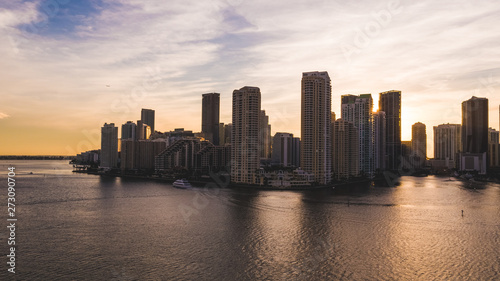 Golden Sunset in Brickell key Miami © Carlos