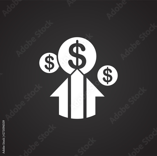 Business related icon on background for graphic and web design. Simple illustration. Internet concept symbol for website button or mobile app.