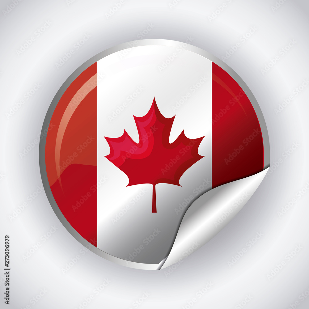 flag of canada in shape circle flag of canada in shape circle