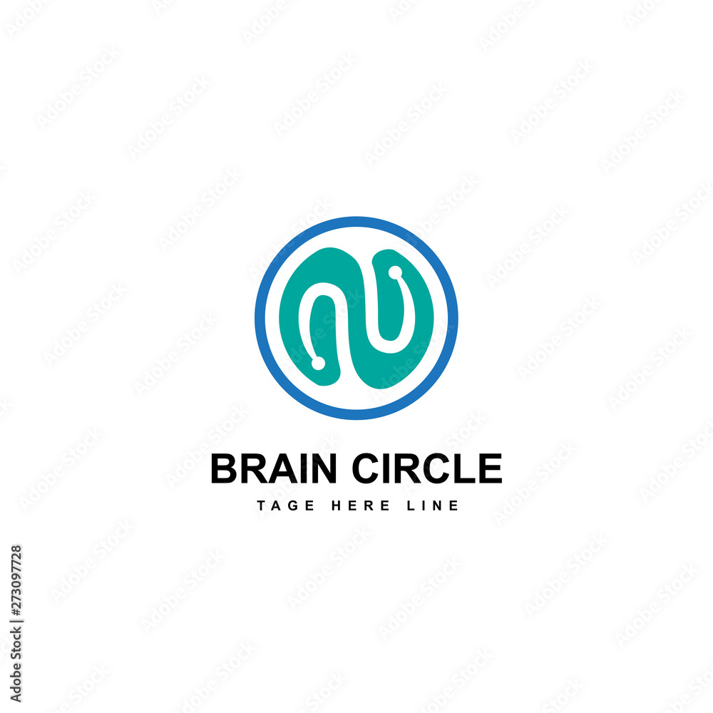brain circle logo template brain circle logo template