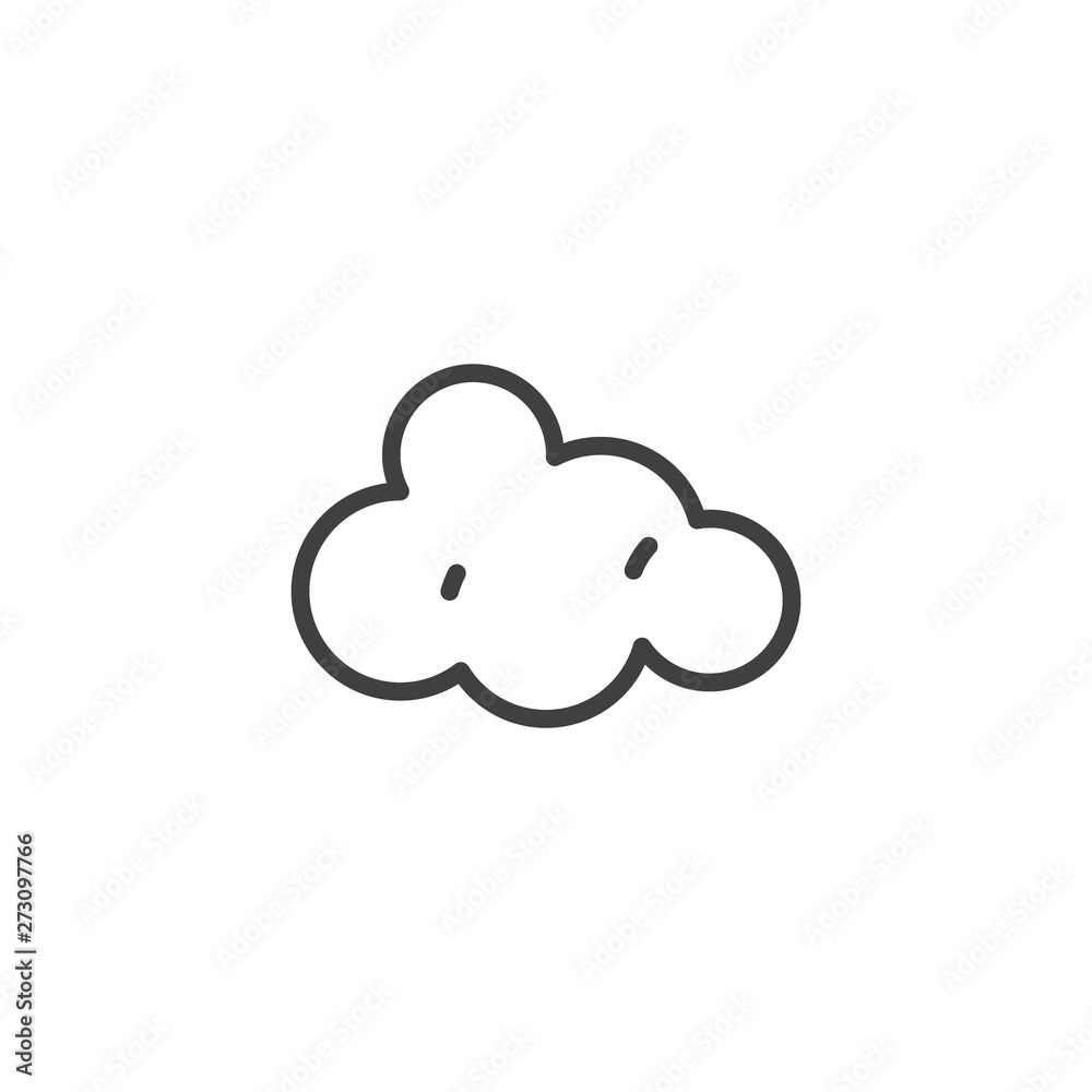 Cloudy weather line icon. linear style sign for mobile concept and web design. Cloud outline vector icon. Meteorology forecast symbol, logo illustration. Vector graphics Cloudy weather line icon. linear style sign for mobile concept and web design. Cloud outline vector icon. Meteorology forecast symbol, logo illustration. Vector graphics