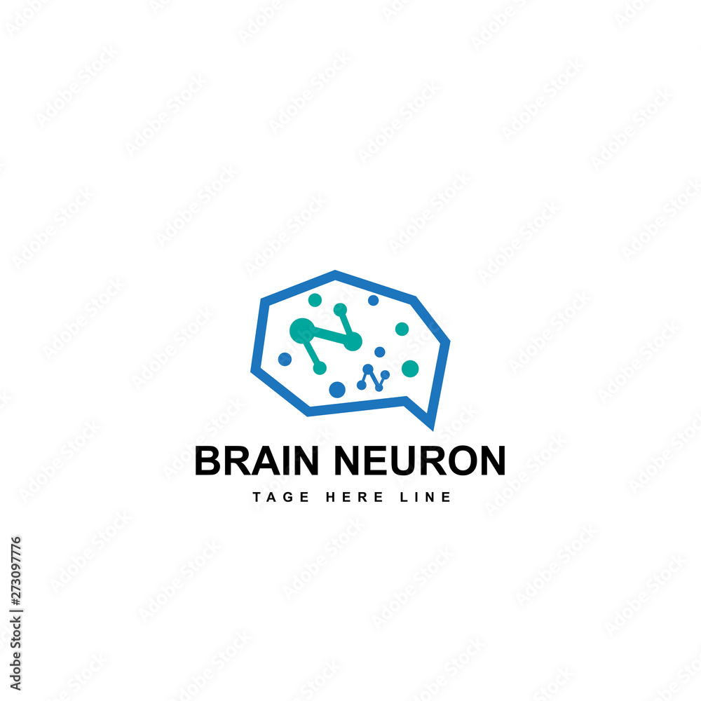 Obraz premium brain lab logo template