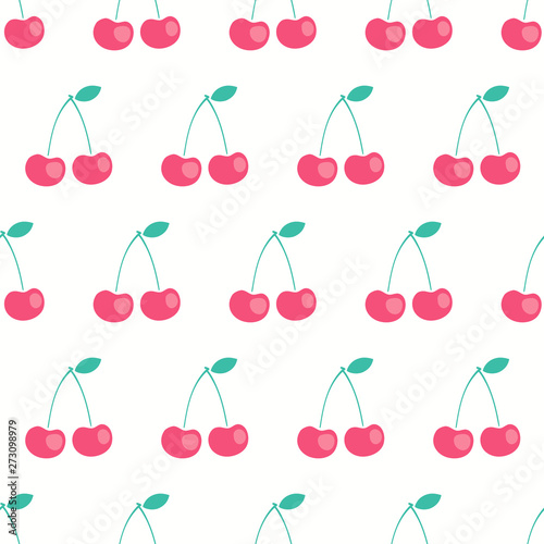 vector seamless pattern with cherry