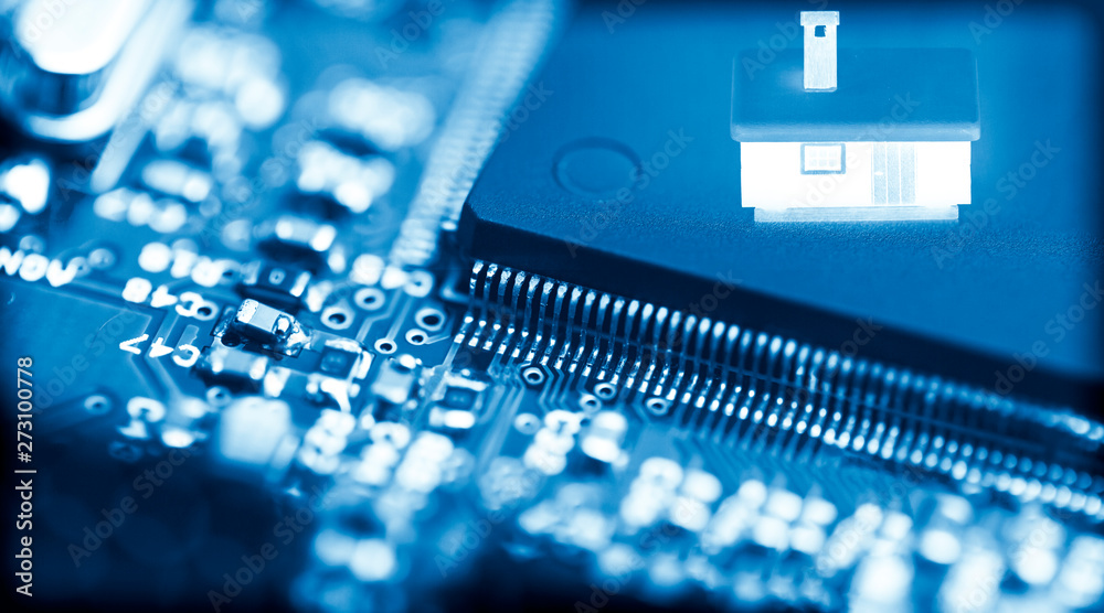 Abstract background of close-up details of electronic cpu chip with colourful industry icon, concept of modern technology for better life, city and environment conservation. Abstract background of close-up details of electronic cpu chip with colourful industry icon, concept of modern technology for better life, city and environment conservation.