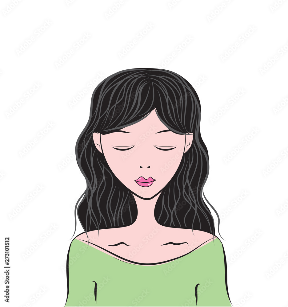 women face vector, beautiful young girl model, cartoon, sketch drawing, for cosmetics, spa, beauty, fashion, cream, salon, make up women face vector, beautiful young girl model, cartoon, sketch drawing, for cosmetics, spa, beauty, fashion, cream, salon, make up
