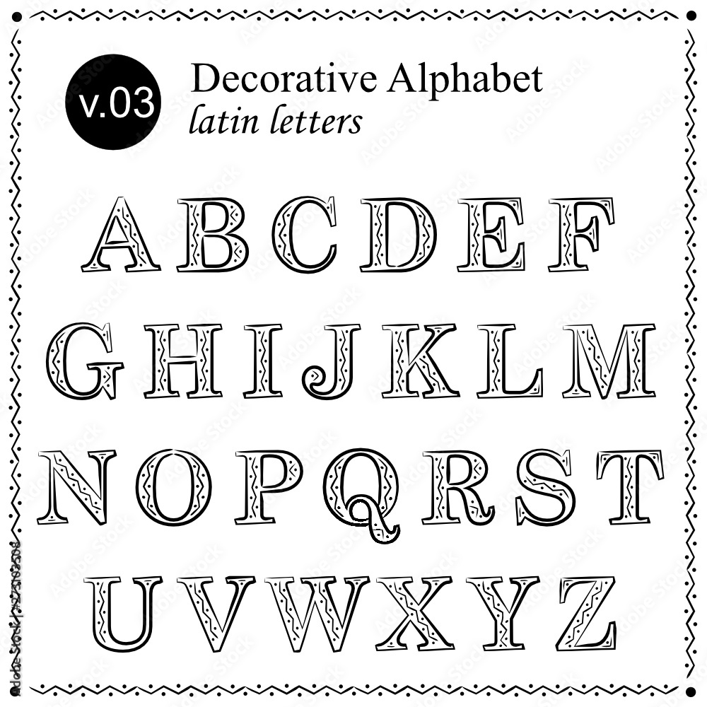 DECORATIVE LETTERS / ALPHABET