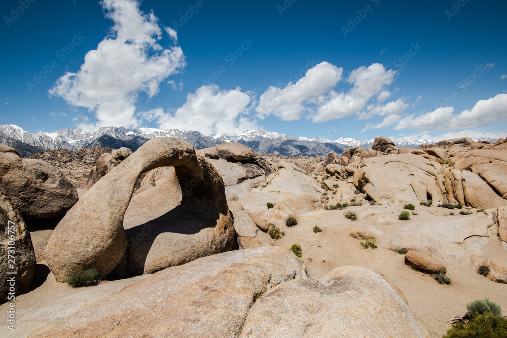 Traveling in South California around Lone Pines. Alabama Hills view of the mobius arch with Mountain Whitney on the back Traveling in South California around Lone Pines. Alabama Hills view of the mobius arch with Mountain Whitney on the back