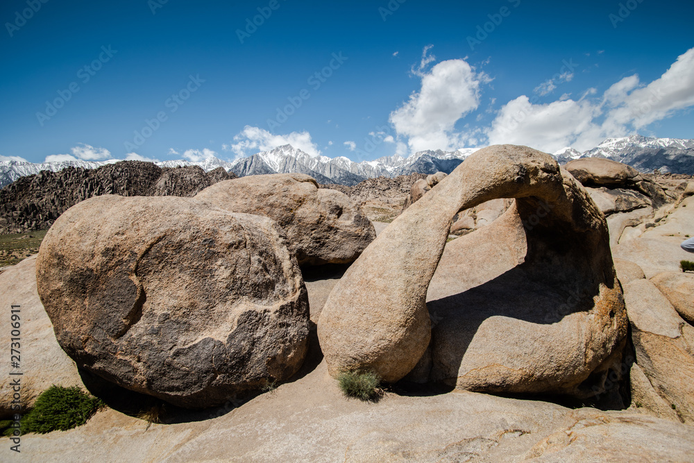 Traveling in South California around Lone Pines. Alabama Hills view of the mobius arch with Mountain Whitney on the back Traveling in South California around Lone Pines. Alabama Hills view of the mobius arch with Mountain Whitney on the back