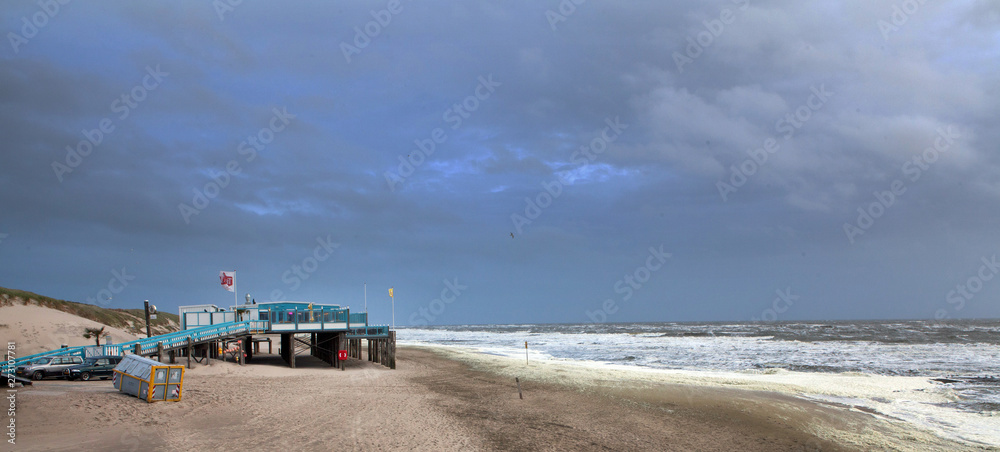 Beach North sea coast Netherlands. Julianadorp,