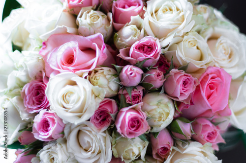bridal bouquet of white and pink