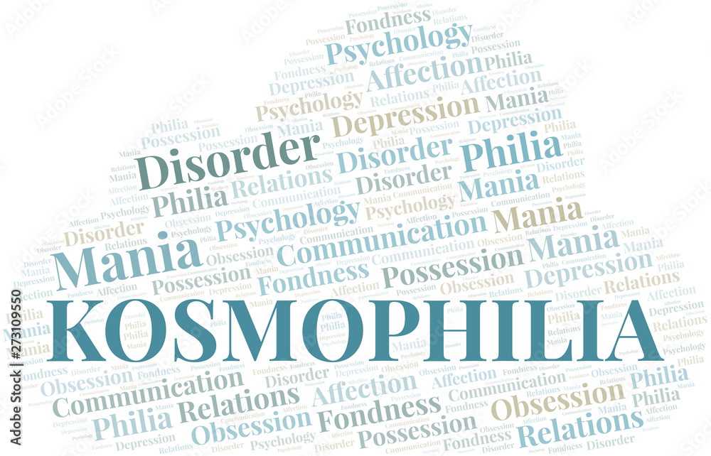 Kosmophilia word cloud. Type of Philia.
