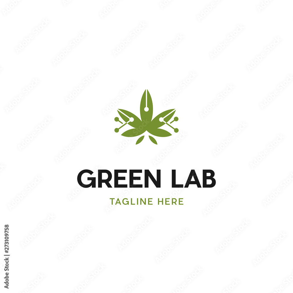 Cannabis lab logo template, Nature fresh icon, leaf design vector illustration, Green Lab Marijuana Logo Template Cannabis lab logo template, Nature fresh icon, leaf design vector illustration, Green Lab Marijuana Logo Template