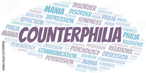Counterphilia word cloud. Type of Philia.