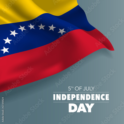 Venezuela happy independence day greeting card, banner, vector illustration Free Download Venezuela happy independence day greeting card, banner, vector illustration - GFXLoad