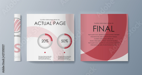 Set of brochures Sushi for marketing the promotion goods and services on market