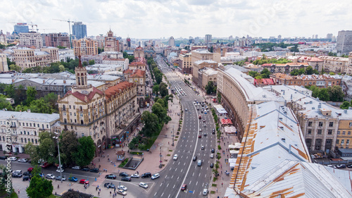 Kiev Ukraine from drone in 4K