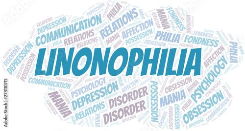 Linonophilia word cloud. Type of Philia.