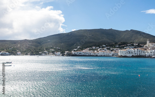 View of a typical whitewashed village of. Spanish Mediterranean. catalonia, photo