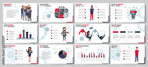 Set of brochures for marketing the promotion goods and services on market