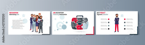 Set of brochures for marketing the promotion goods and services on market