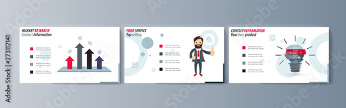 Set of brochures for marketing the promotion goods and services on market